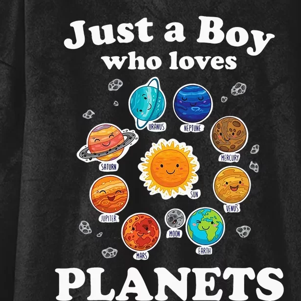 Just A Who Loves Planets Solar System Space Science Hooded Wearable Blanket