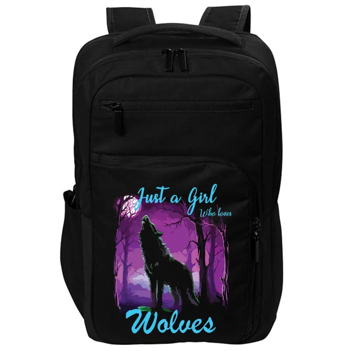 Just A Who Loves Wolves Wolf Impact Tech Backpack