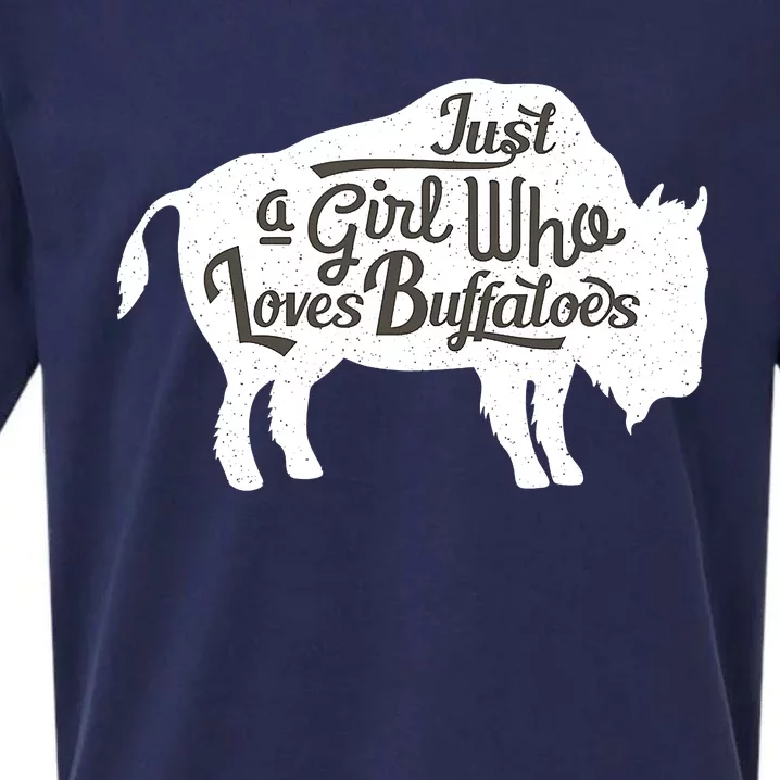 Just A  Who Loves Buffaloes Buffalo Bison Lover Sueded Cloud Jersey T-Shirt