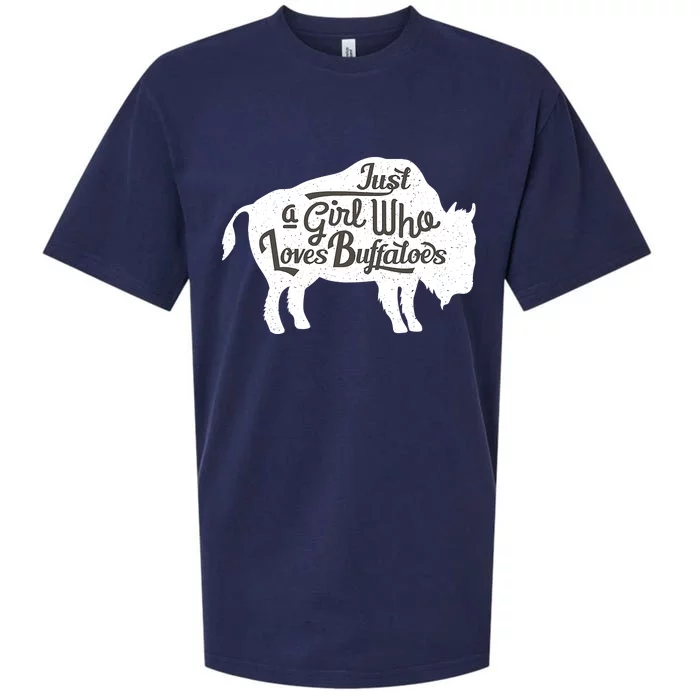 Just A  Who Loves Buffaloes Buffalo Bison Lover Sueded Cloud Jersey T-Shirt