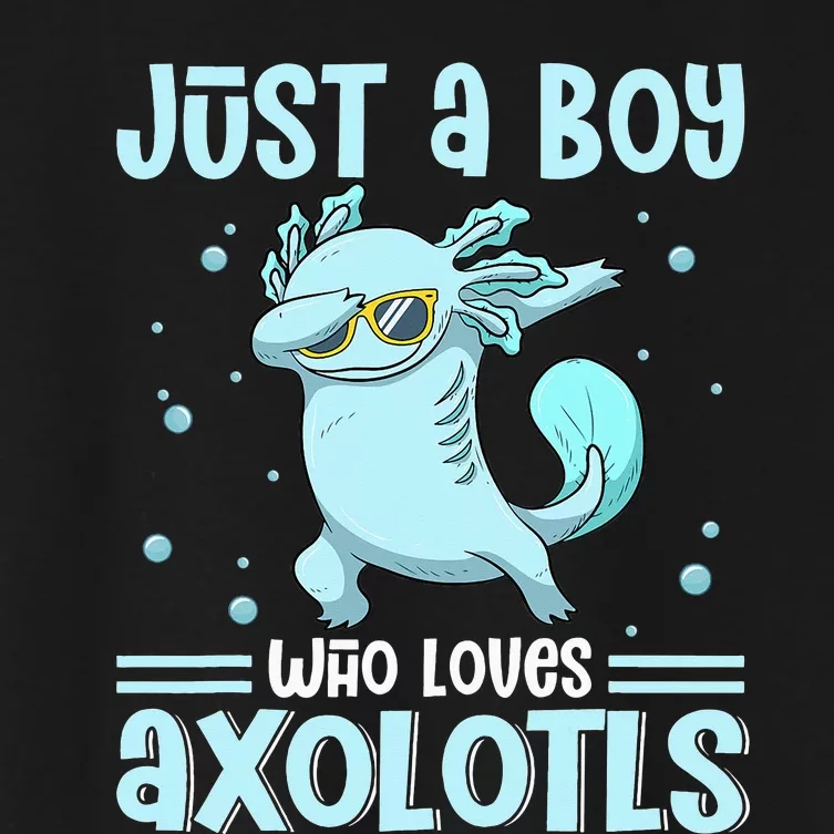 Just a  Who Loves Axolotls Women's Crop Top Tee