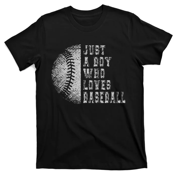 Just A Who Loves Baseball Sport Fanny Vintage Ball T-Shirt