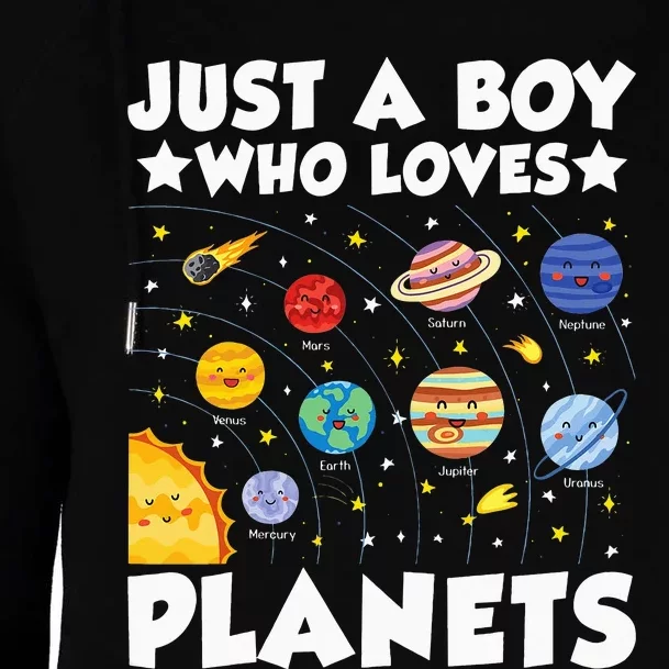 Just A Who Loves Planets Solar System Space Science Womens Funnel Neck Pullover Hood