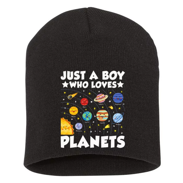 Just A Who Loves Planets Solar System Space Science Short Acrylic Beanie