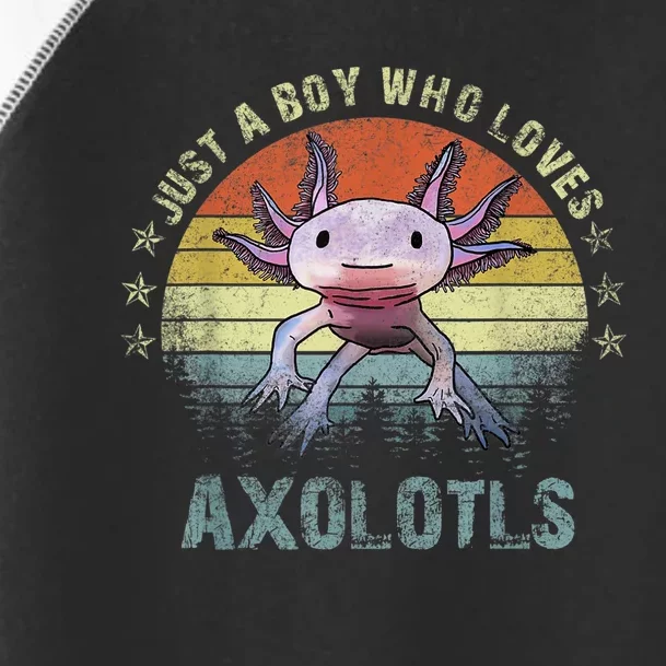 Just A  Who Loves Axolotls Funny Axolotl Gift for Boys Toddler Fine Jersey T-Shirt