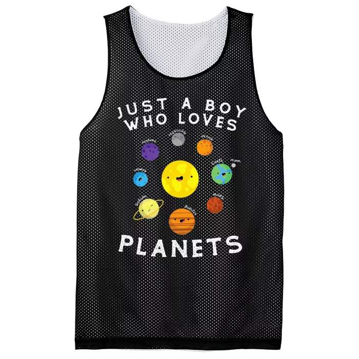 Just A Who Loves Planets Solar System Space Science Mesh Reversible Basketball Jersey Tank