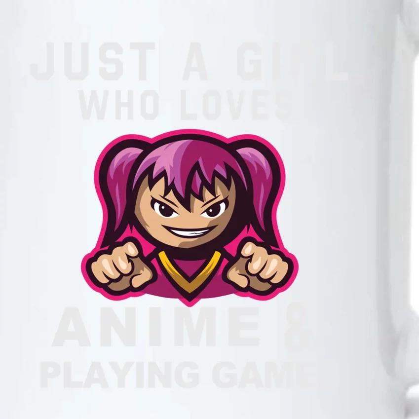 Just A Who Loves Anime And Playing Games Funny Gift Black Color Changing Mug