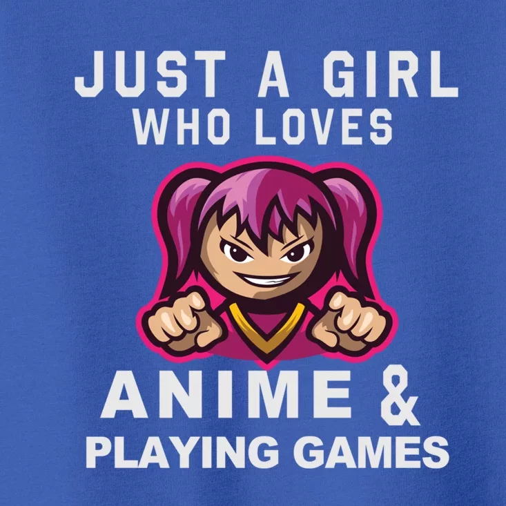 Just A Who Loves Anime And Playing Games Funny Gift Toddler T-Shirt