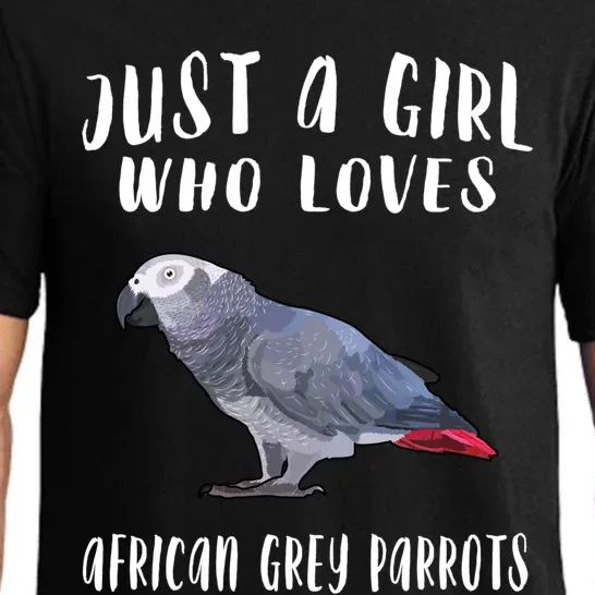 Just A Who Loves African Grey Parrot Bird Lover Gift Pajama Set