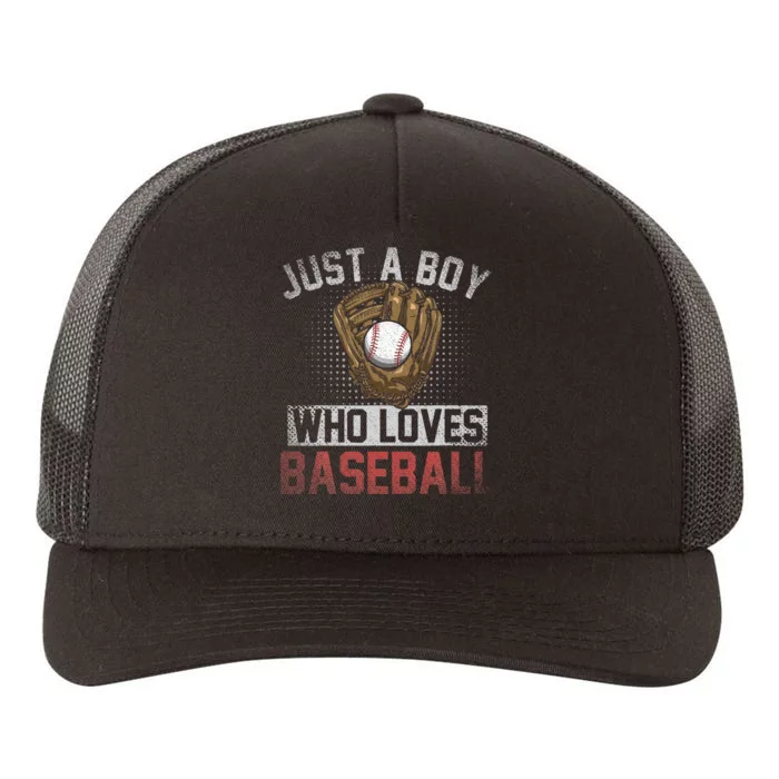 Just A  Who Loves Baseball Yupoong Adult 5-Panel Trucker Hat