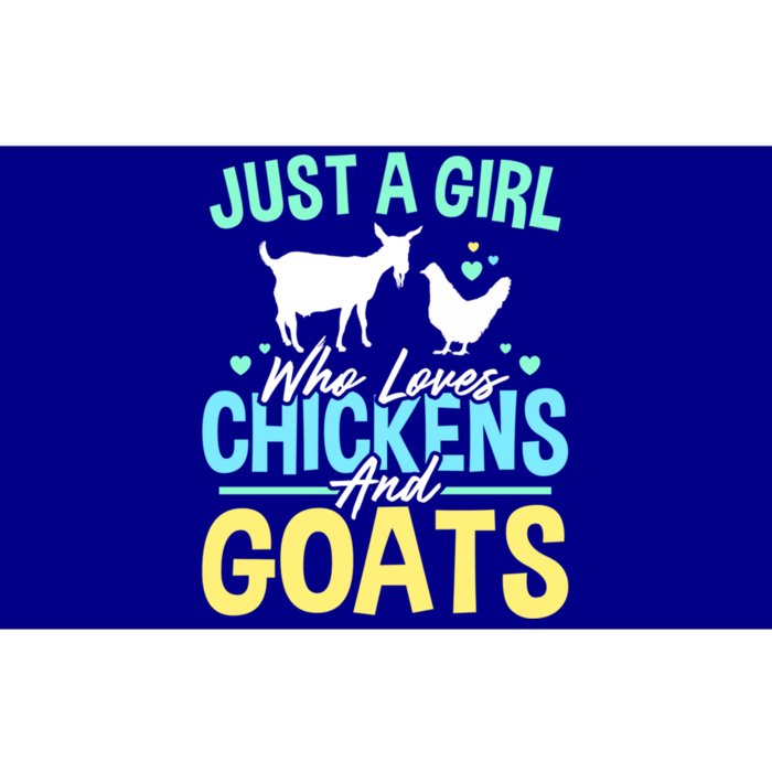 Just A Who Loves Chickens And Goats Funny Farm Owner Funny Gift Bumper Sticker