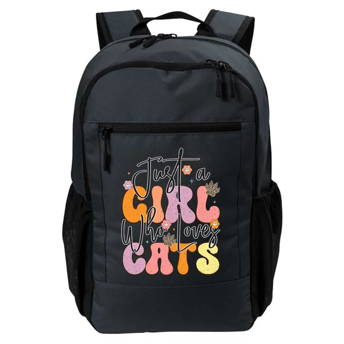 Just A Who Loves Cats Retro Vintage Cute Gift Daily Commute Backpack