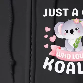 Just A Who Loves Koala Bear Dad Mom Birthday Gifts Full Zip Hoodie