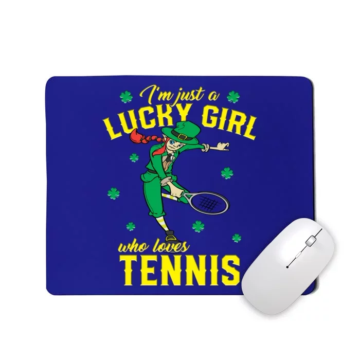 Just A Who Loves Tennis St Patrick's Day Gift Mousepad