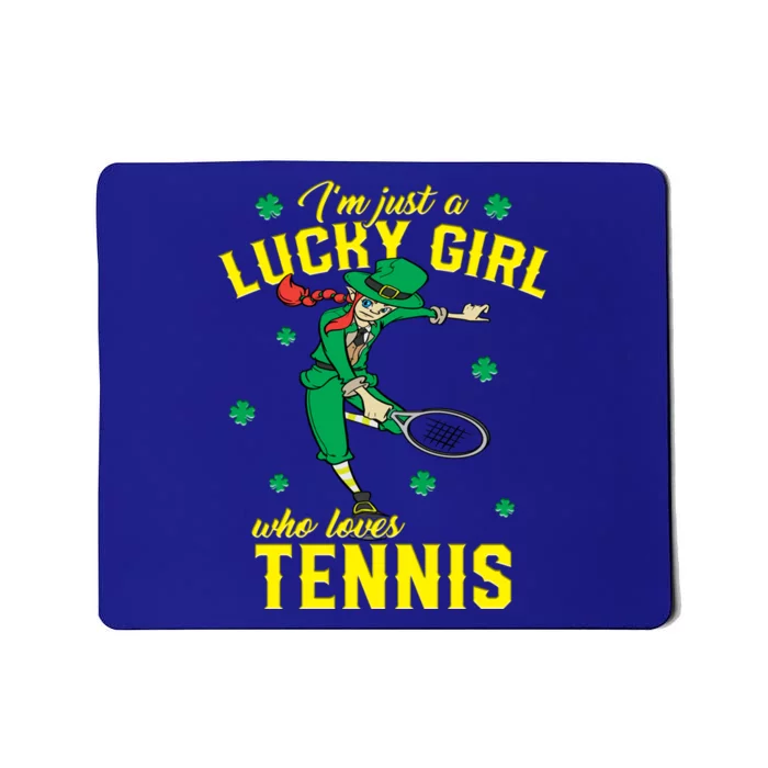 Just A Who Loves Tennis St Patrick's Day Gift Mousepad