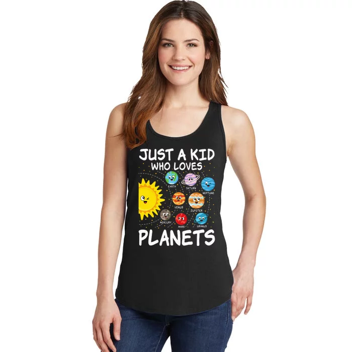 Just A Who Loves Planets Space Solar System Ladies Essential Tank