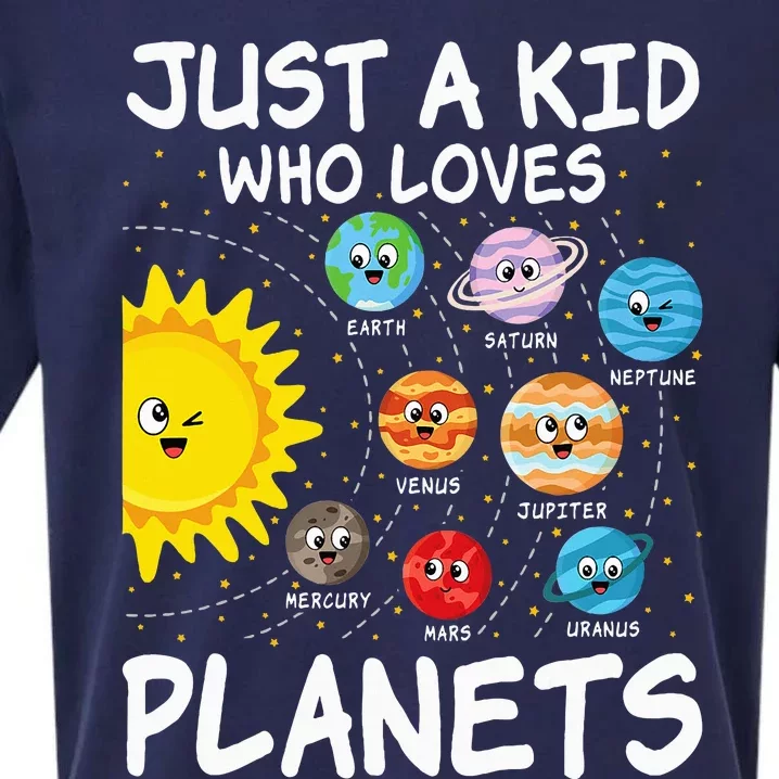 Just A Who Loves Planets Space Solar System Sueded Cloud Jersey T-Shirt