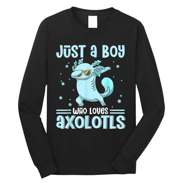 Just A  Who Loves Axolotls Axolotl Lovers Gift Boys Teens Long Sleeve Shirt