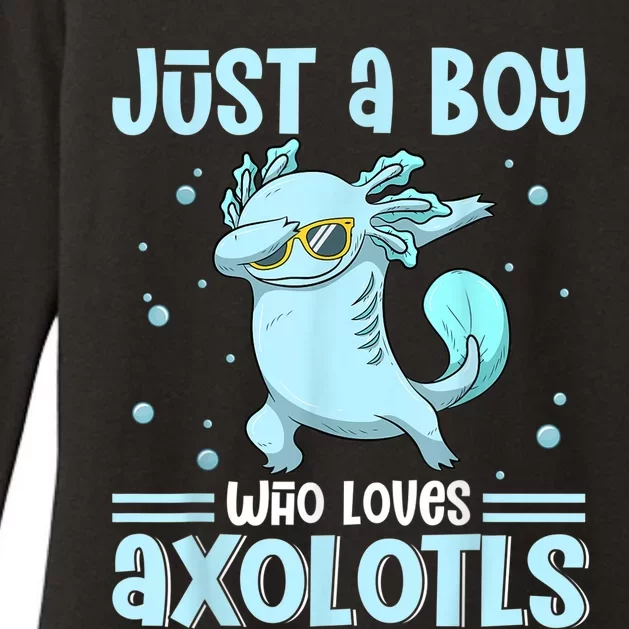 Just A  Who Loves Axolotls Axolotl Lovers Gift Boys Teens Womens CVC Long Sleeve Shirt