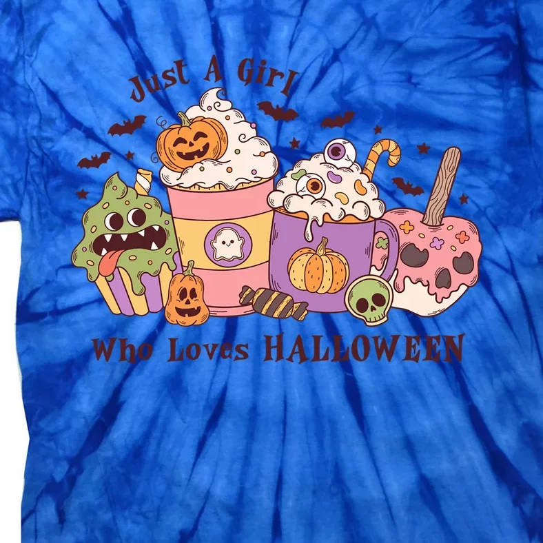 Just A Who Loves Halloween Cute Spooky Candy Gift Tie-Dye T-Shirt