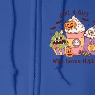 Just A Who Loves Halloween Cute Spooky Candy Gift Full Zip Hoodie