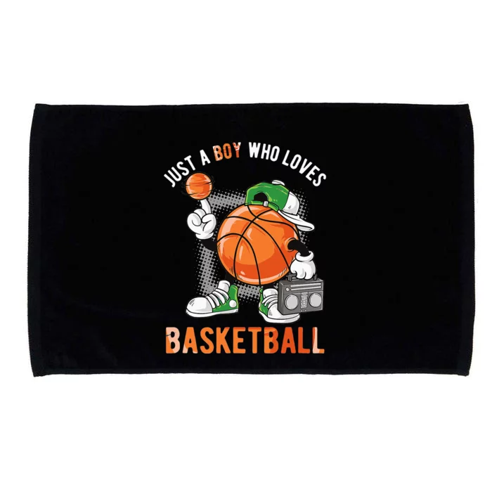 Just A  Who Loves Basketball Microfiber Hand Towel