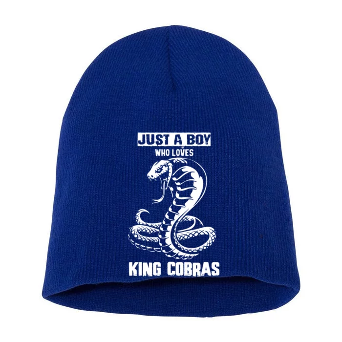 Just A Who Loves King Cobras Japanese Style Snake Cool Gift Short Acrylic Beanie