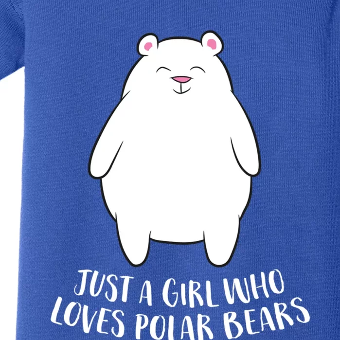 Just A Who Loves Polar Bears Cute Polar Bear Cute Gift Baby Bodysuit