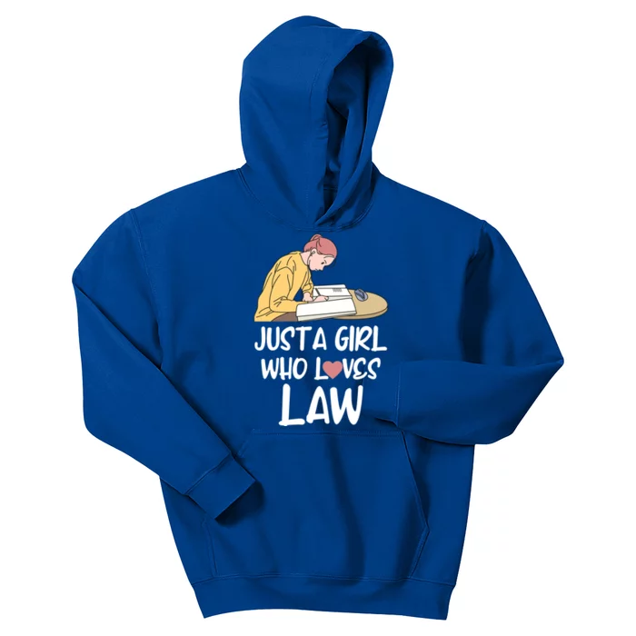 Just A Who Loves Law Great Gift Student Attorney Future Lawyers Cute Gift Kids Hoodie