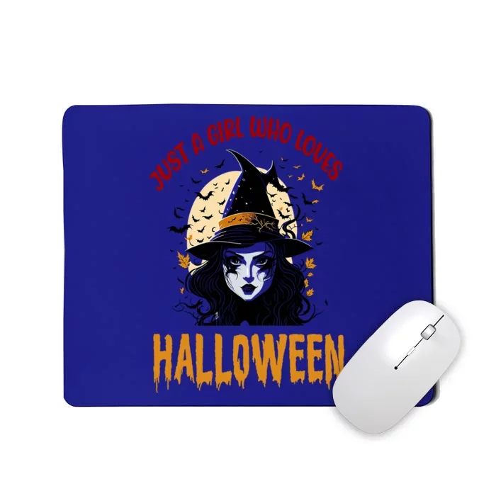 Just A Who Loves Halloween Funny Witch Spooky Gift Mousepad