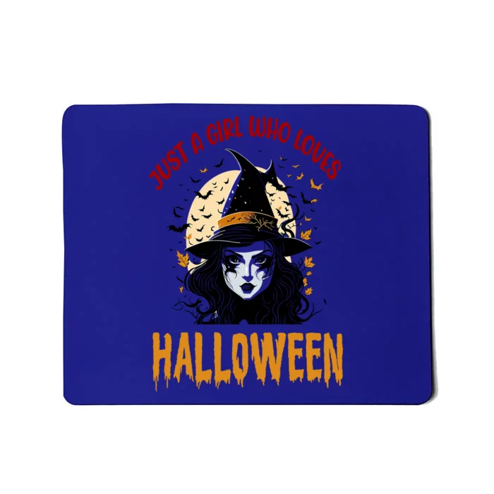 Just A Who Loves Halloween Funny Witch Spooky Gift Mousepad