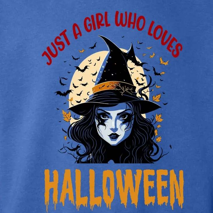 Just A Who Loves Halloween Funny Witch Spooky Gift Toddler Hoodie