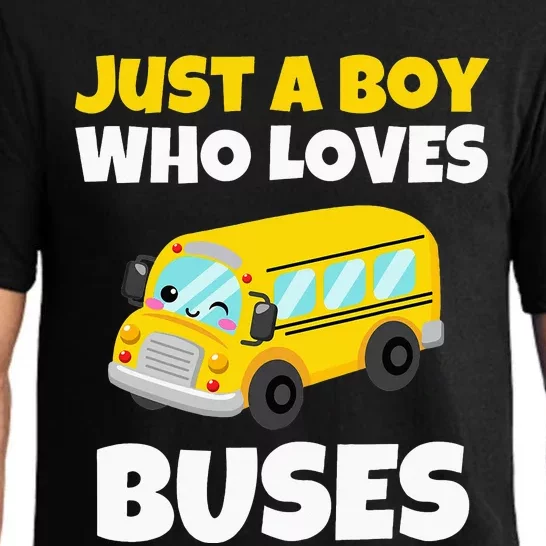 Just A  Who Loves Buses Yellow School Bus Lover Pajama Set