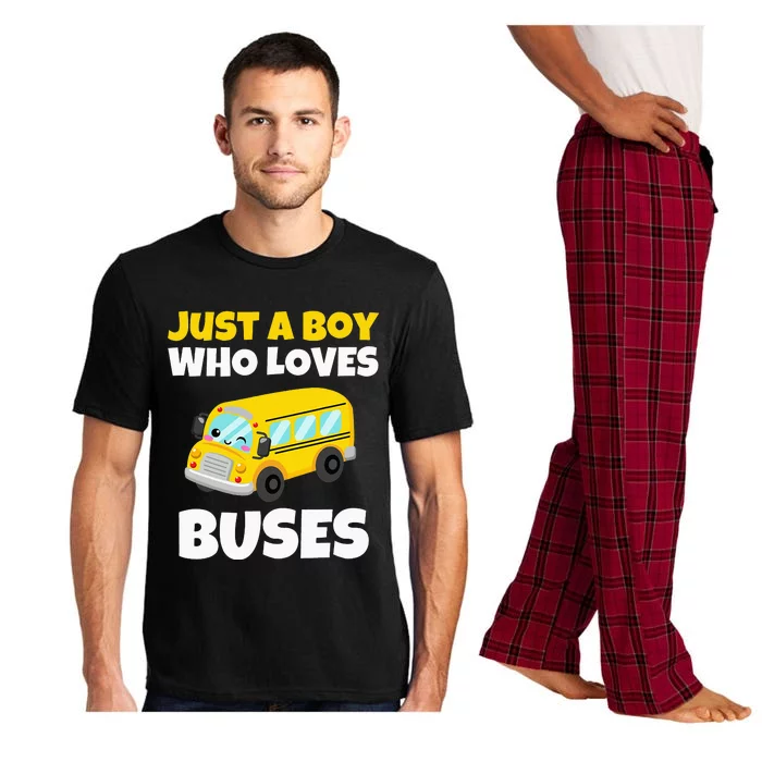 Just A  Who Loves Buses Yellow School Bus Lover Pajama Set