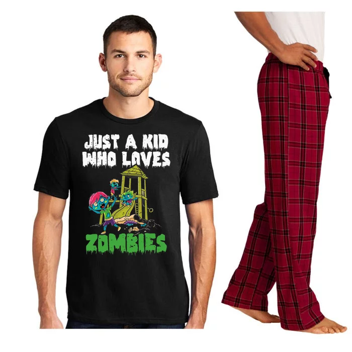 Just A Who Loves Zombies Halloween Zombie Enthusiast Pajama Set