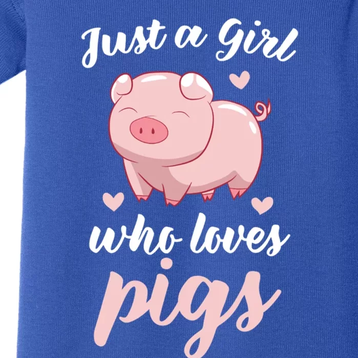 Just A Who Loves Pigs Cute Pig Lovers Gift Baby Bodysuit