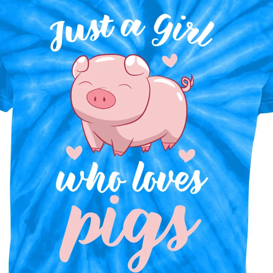 Just A Who Loves Pigs Cute Pig Lovers Gift Kids Tie-Dye T-Shirt