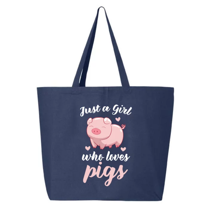 Just A Who Loves Pigs Cute Pig Lovers Gift 25L Jumbo Tote