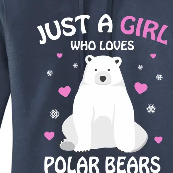 Just A Who Loves Polar Bears Polar Bear Gift Women's Pullover Hoodie