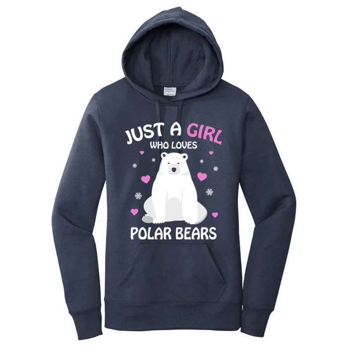 Just A Who Loves Polar Bears Polar Bear Gift Women's Pullover Hoodie