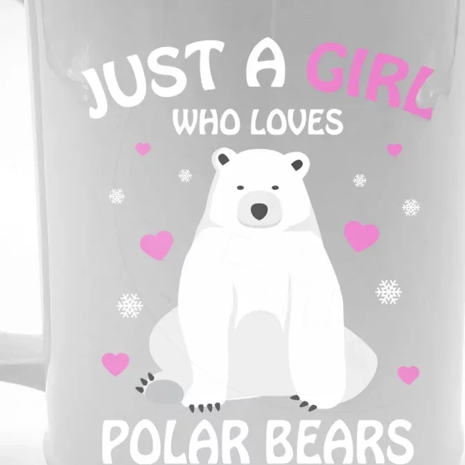 Just A Who Loves Polar Bears Polar Bear Gift Front & Back Beer Stein