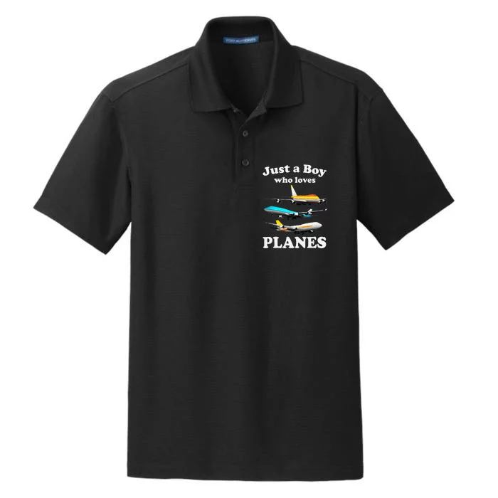 Just A Who Loves Planes Airplane Lover Dry Zone Grid Performance Polo