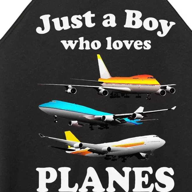 Just A Who Loves Planes Airplane Lover Women’s Perfect Tri Rocker Tank