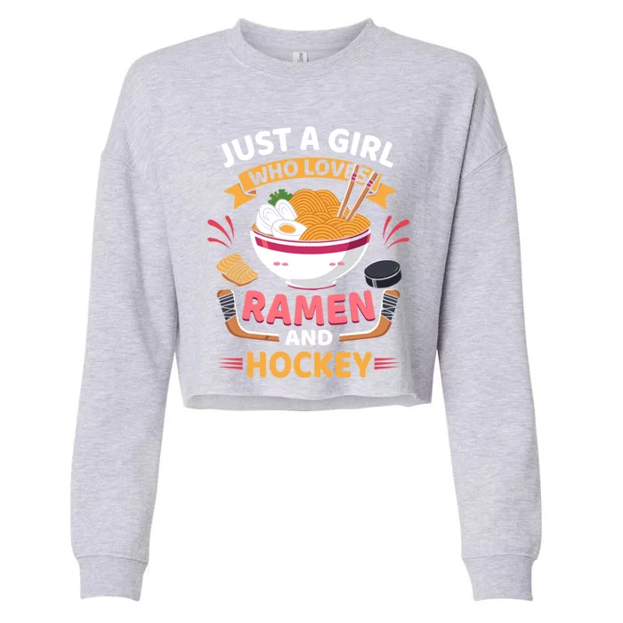 Just A Who Loves Ra And Hockey Lovers Funny Gift Cropped Pullover Crew