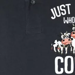 Just A  Who Loves Cows Softstyle Adult Sport Polo