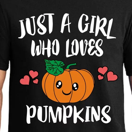 Just A Who Loves Pumpkins Vegetables Gift Pajama Set