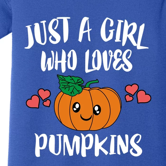 Just A Who Loves Pumpkins Vegetables Gift Baby Bodysuit