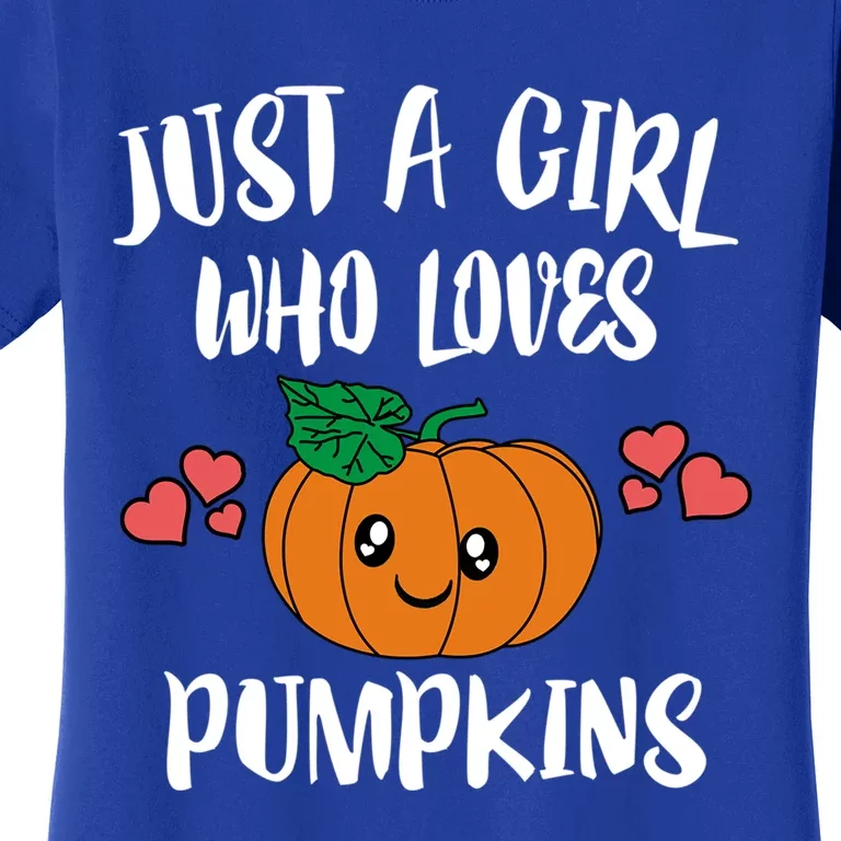 Just A Who Loves Pumpkins Vegetables Gift Women's T-Shirt