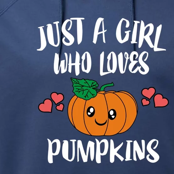 Just A Who Loves Pumpkins Vegetables Gift Performance Fleece Hoodie