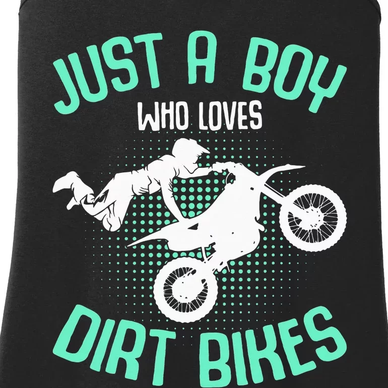 Just a  who loves Dirt Bikes Motocross Ladies Essential Tank